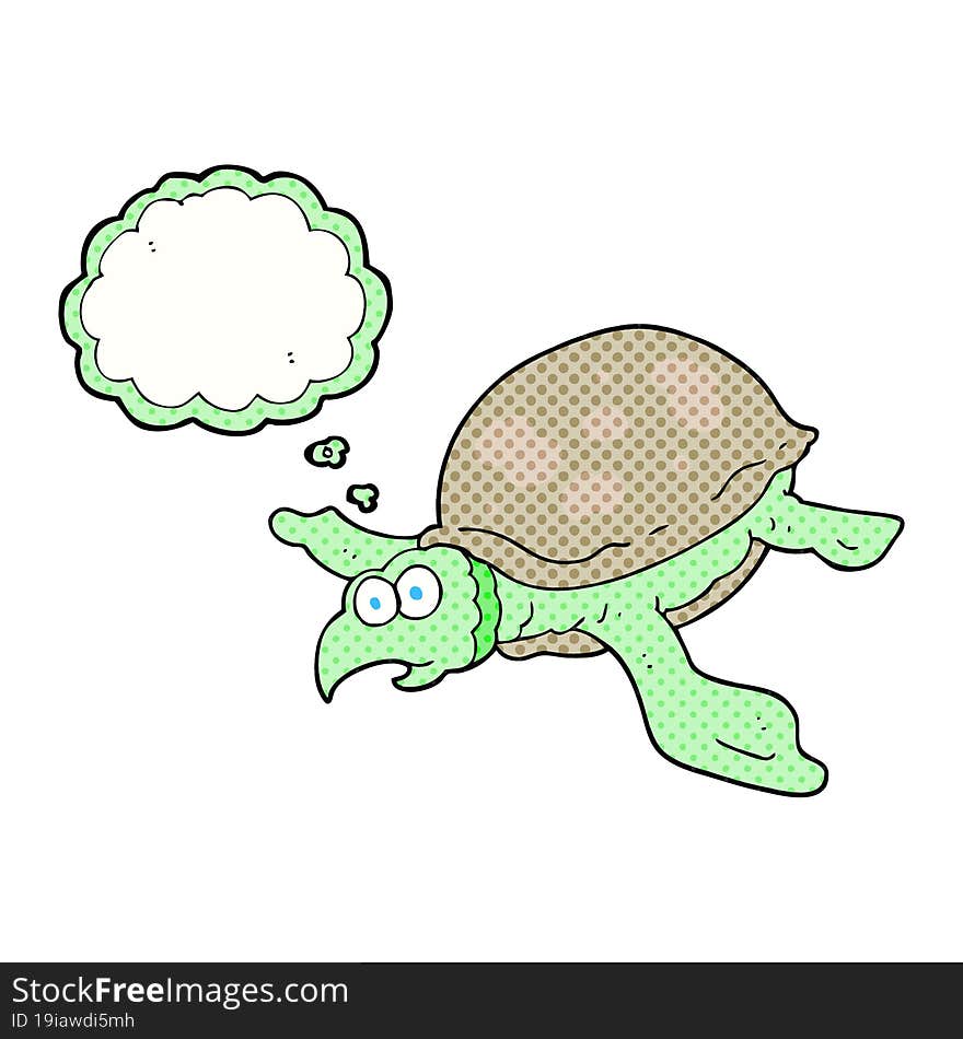 thought bubble cartoon turtle