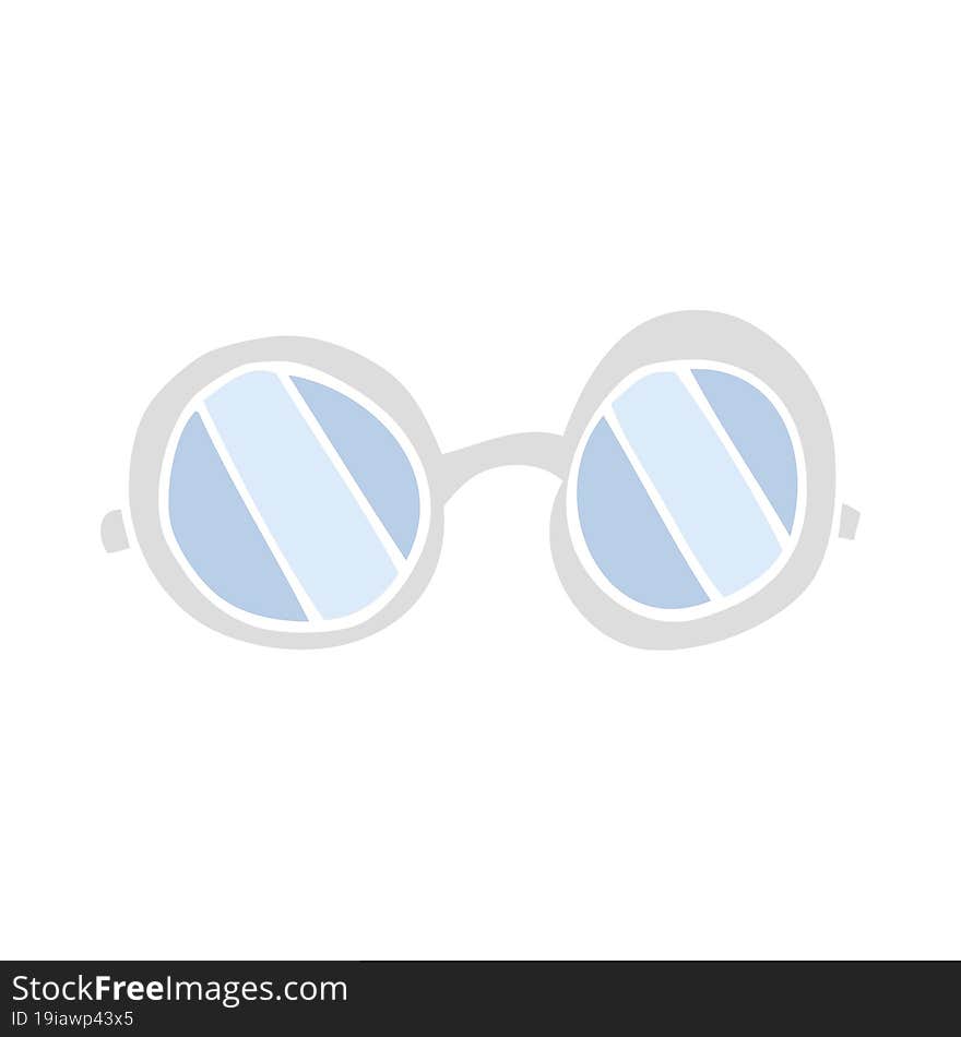 flat color illustration of glasses. flat color illustration of glasses