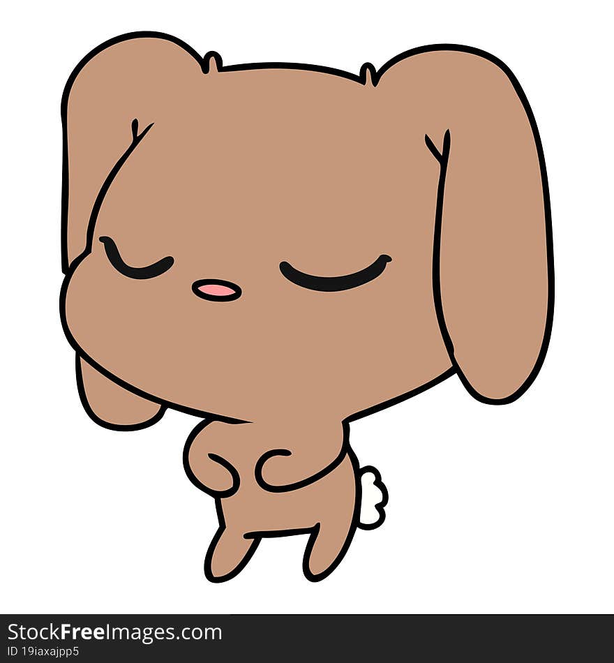 cartoon of cute kawaii bunny