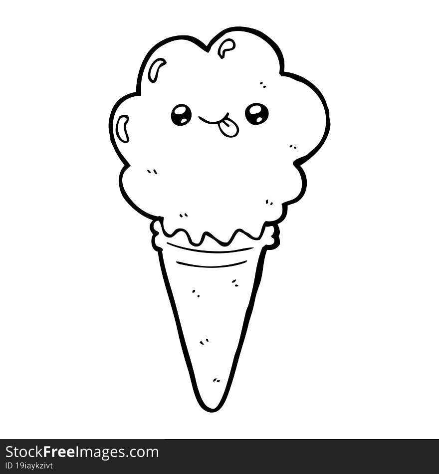 cartoon ice cream