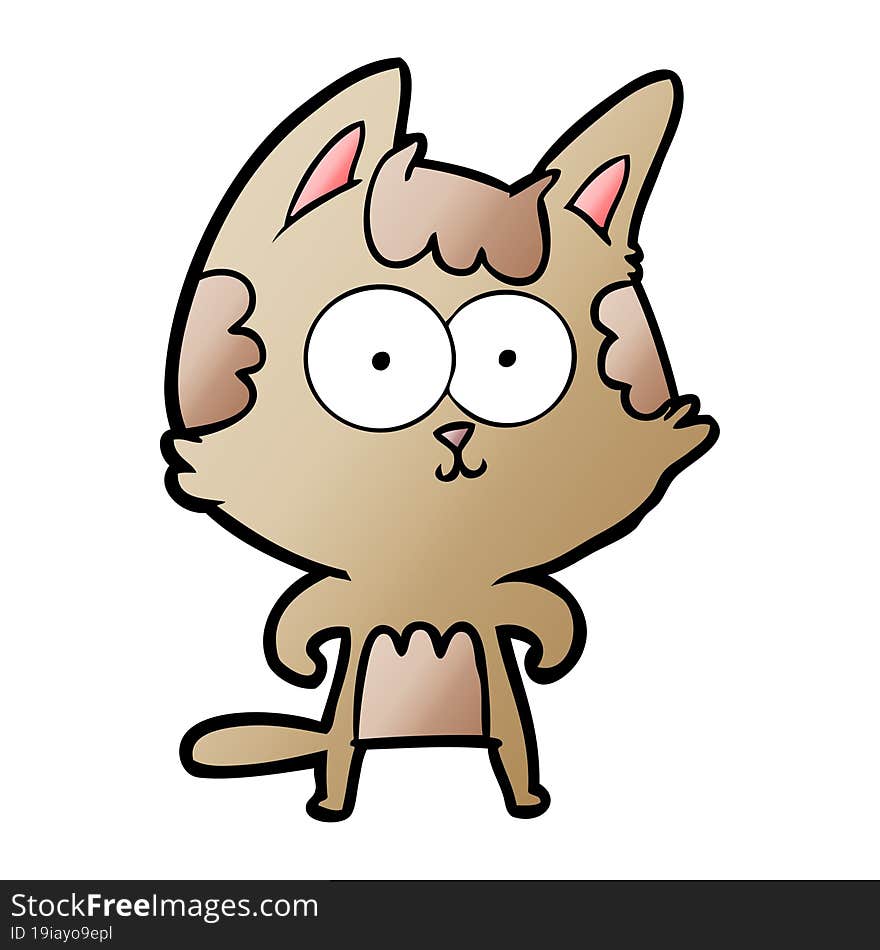 happy cartoon cat. happy cartoon cat