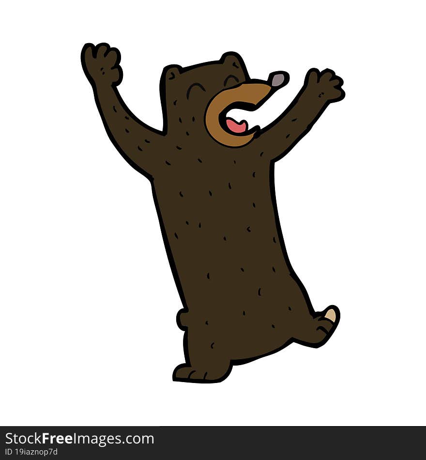 cartoon black bear