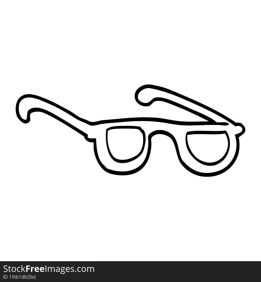 Line Drawing Cartoon Glasses