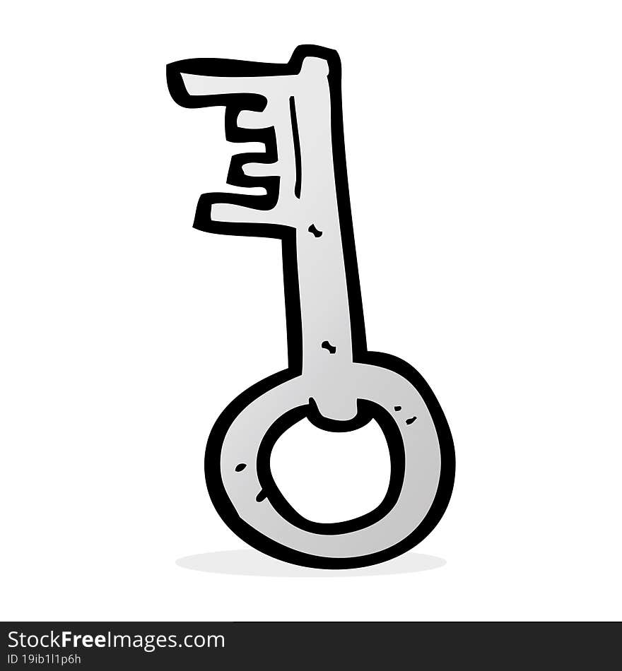 cartoon old key