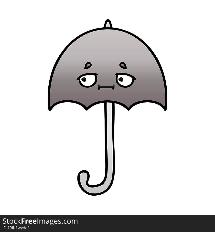 gradient shaded cartoon umbrella