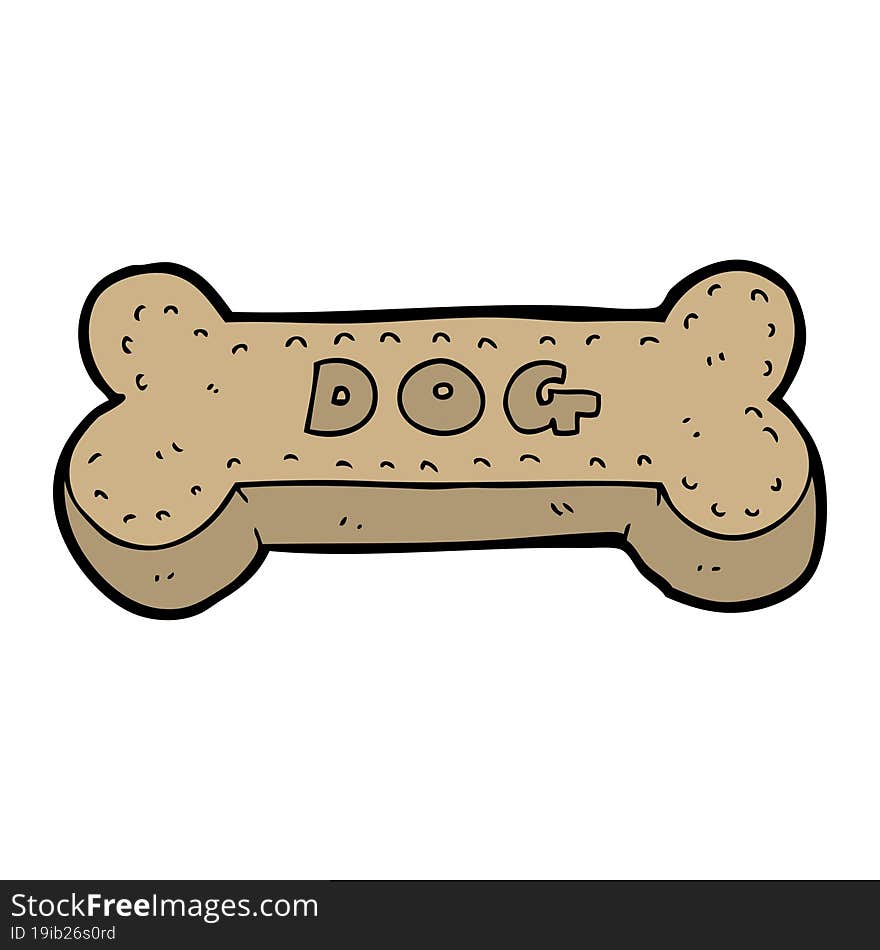 cartoon dog biscuit