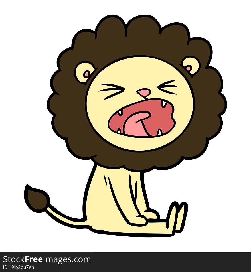 cartoon angry lion. cartoon angry lion