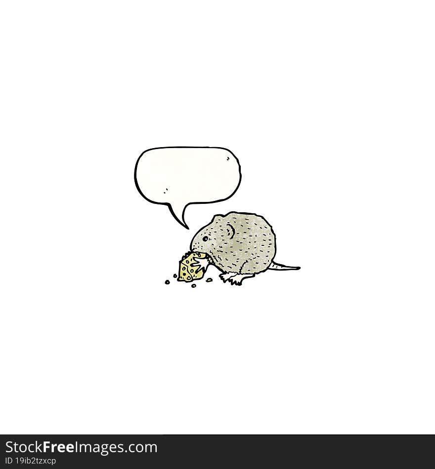 mouse nibbling cheese