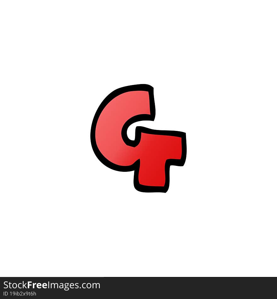 cartoon doodle letter g