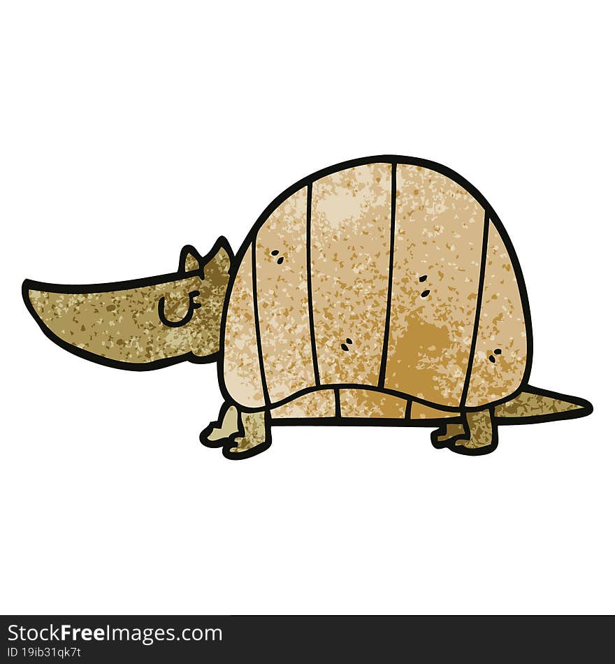 Cartoon Doodle Armadillo