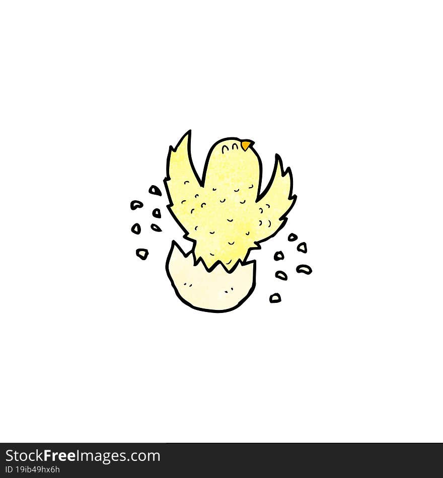 Cartoon Hatching Bird