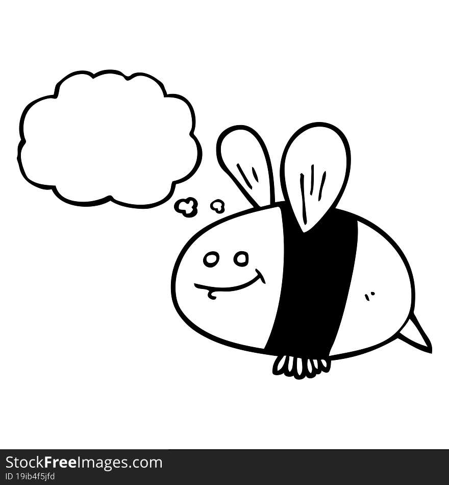 thought bubble cartoon bee