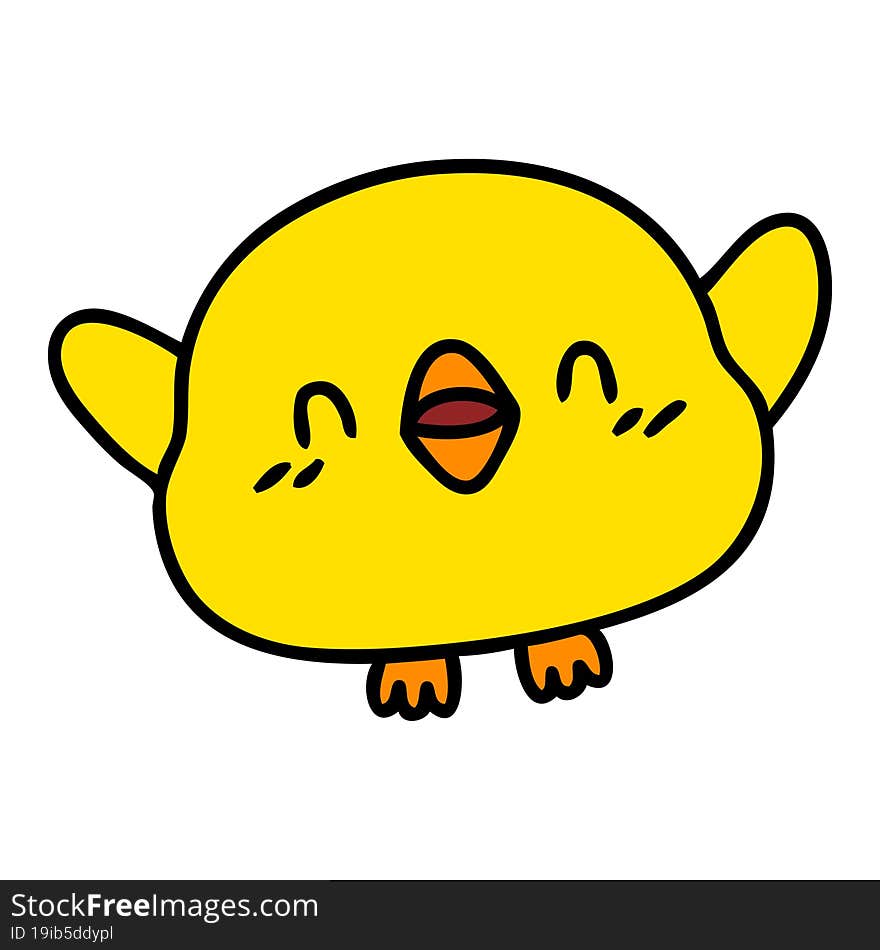 cartoon of a cute baby bird. cartoon of a cute baby bird