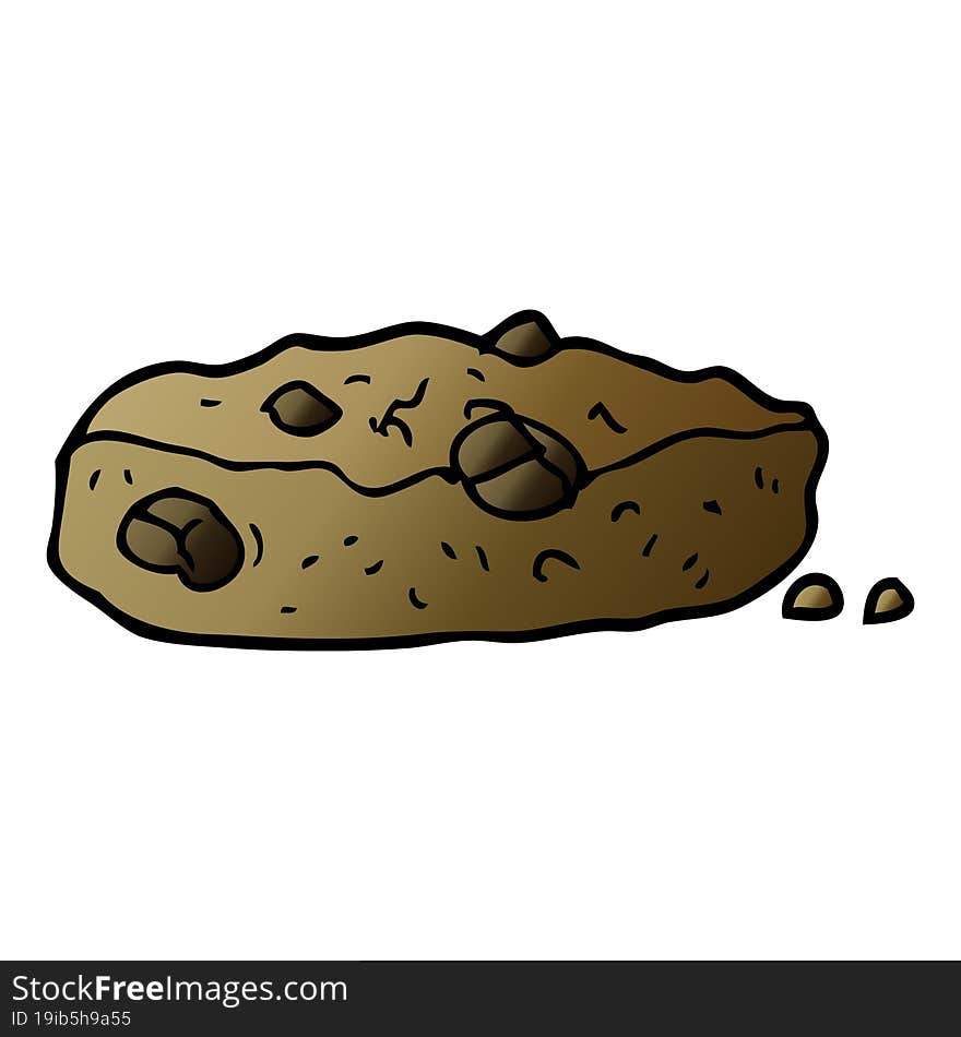 cartoon doodle chocolate chip cookie