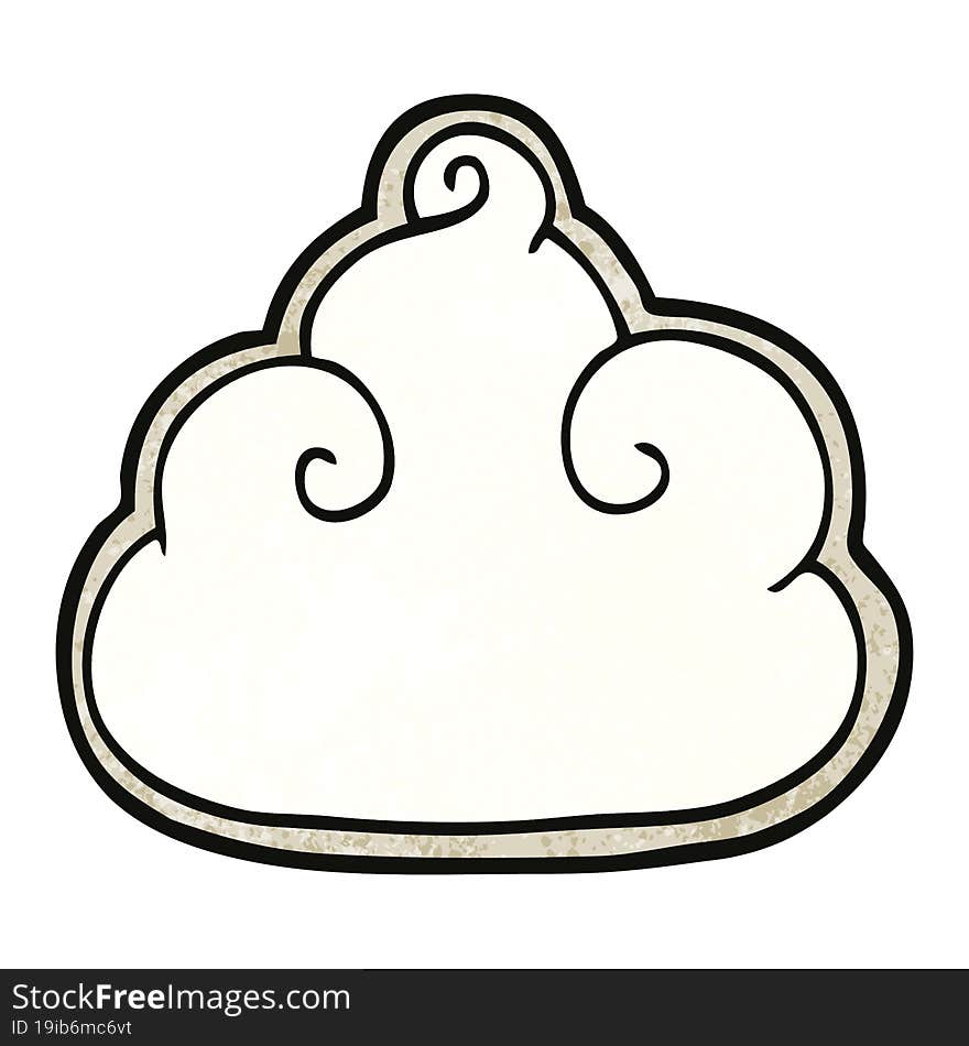 cartoon doodle cloud symbol