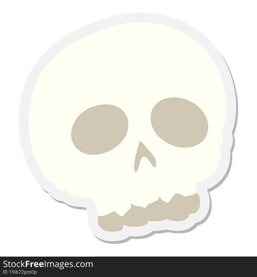 spooky skull sticker