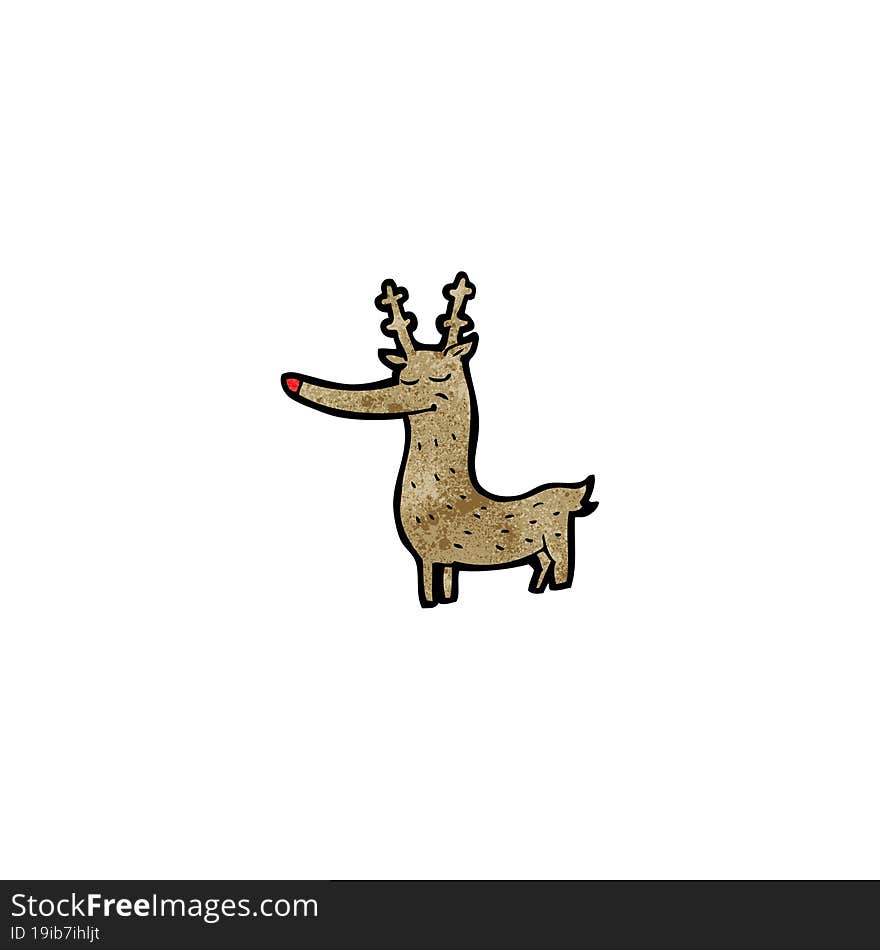 cartoon rudolf red nosed reindeer