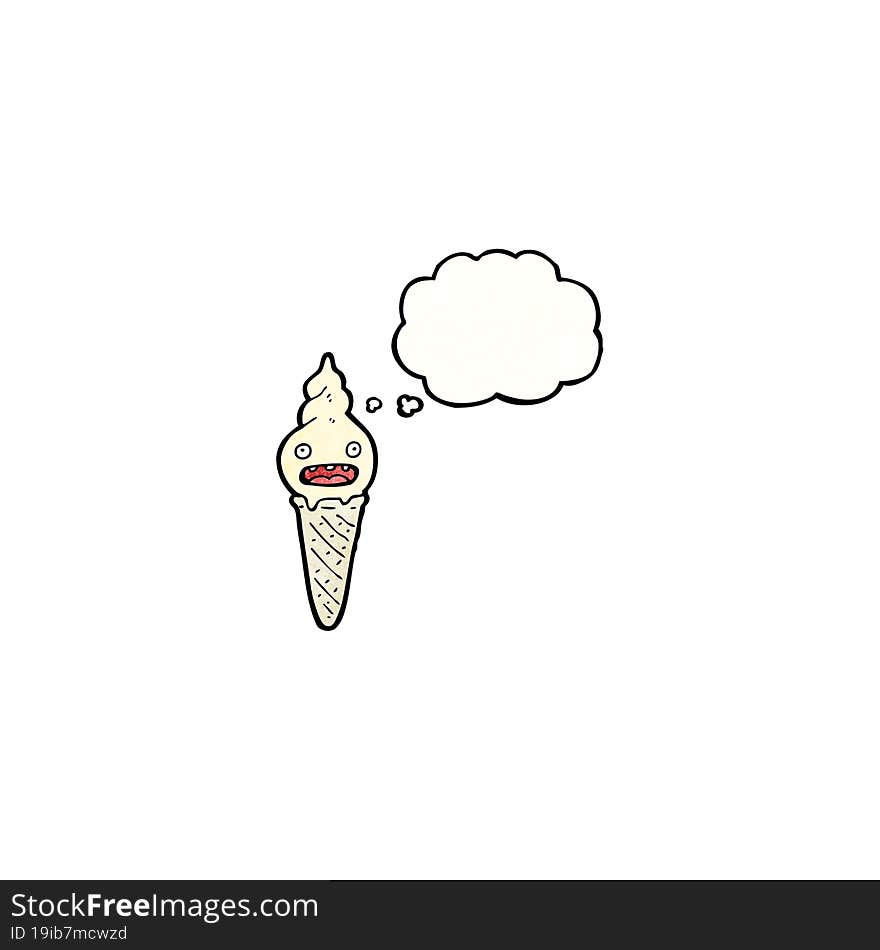 ice cream cone character cartoon