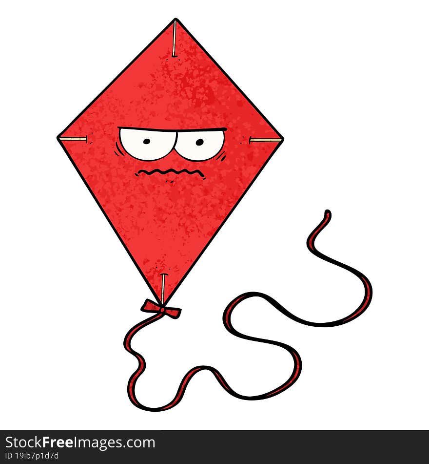 cartoon angry kite. cartoon angry kite