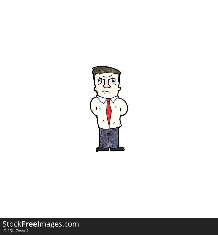 cartoon angry boss