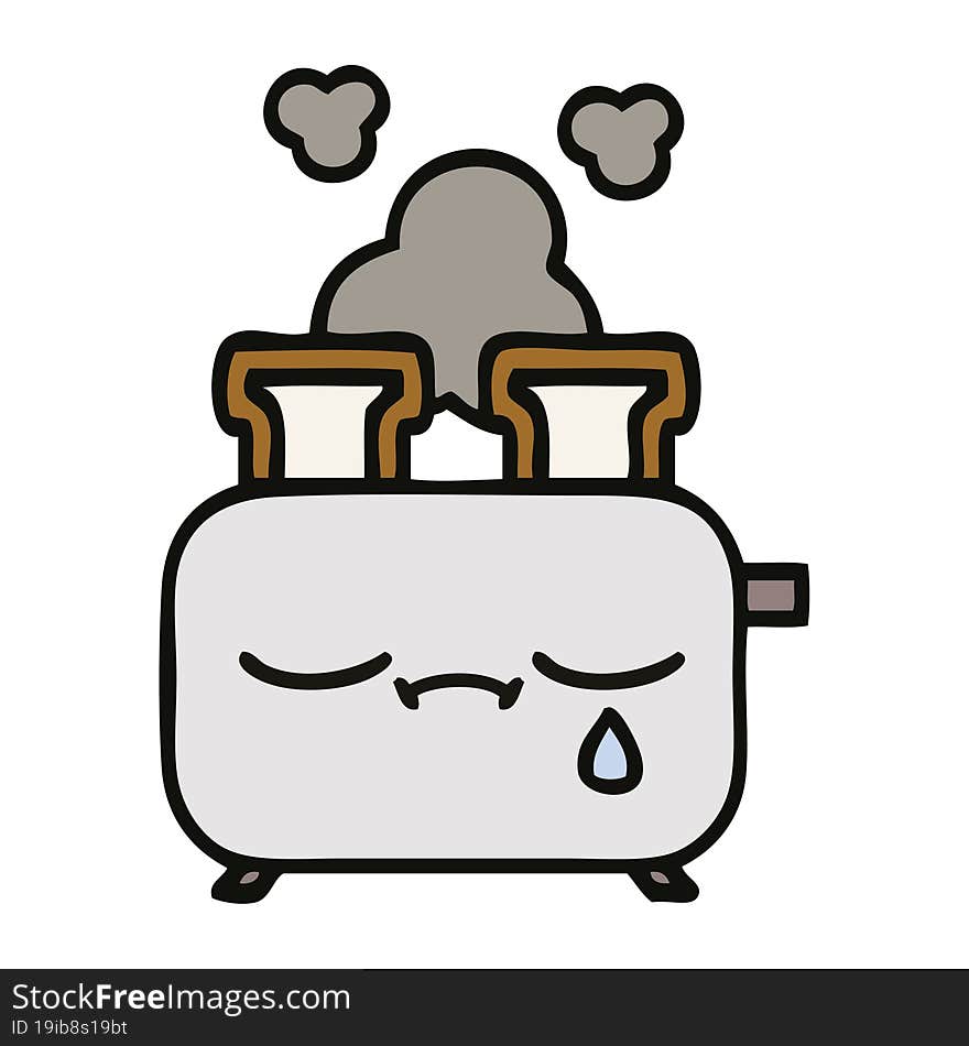 cute cartoon of a of a toaster. cute cartoon of a of a toaster