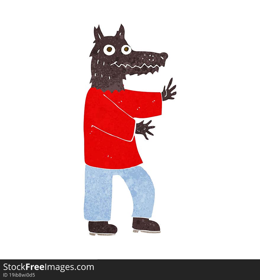 cartoon funny werewolf