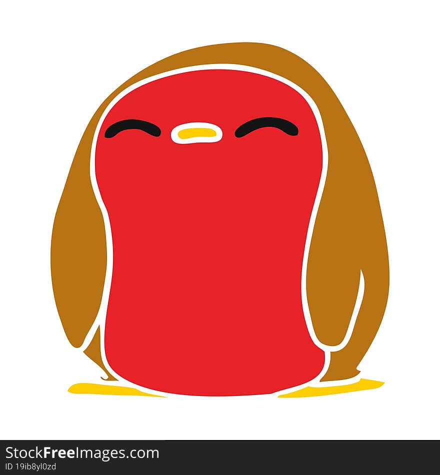 cartoon cute kawaii red robin