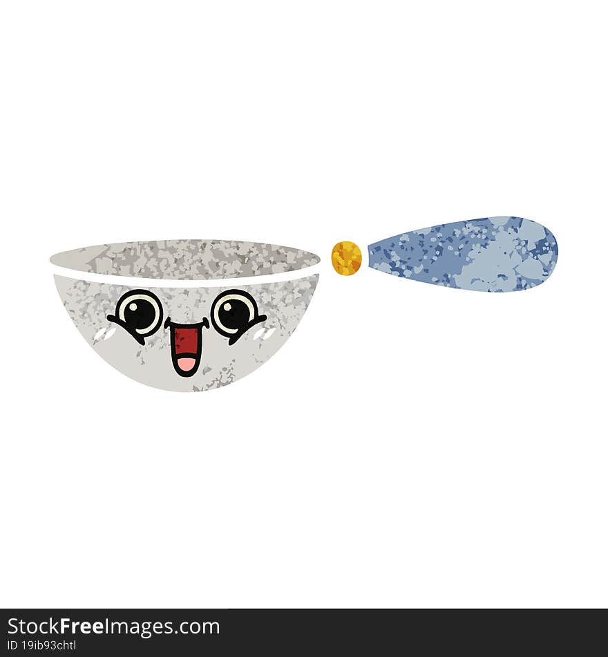 retro illustration style cartoon measuring spoon