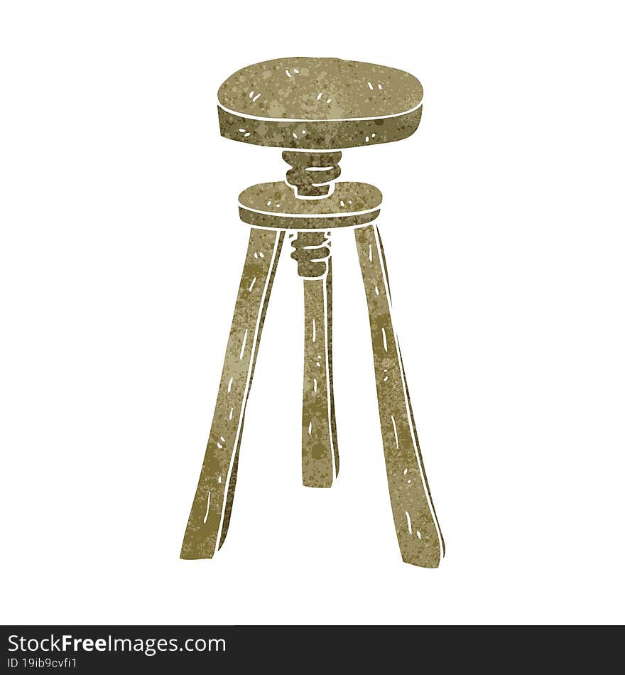 Retro Cartoon Artist Stool