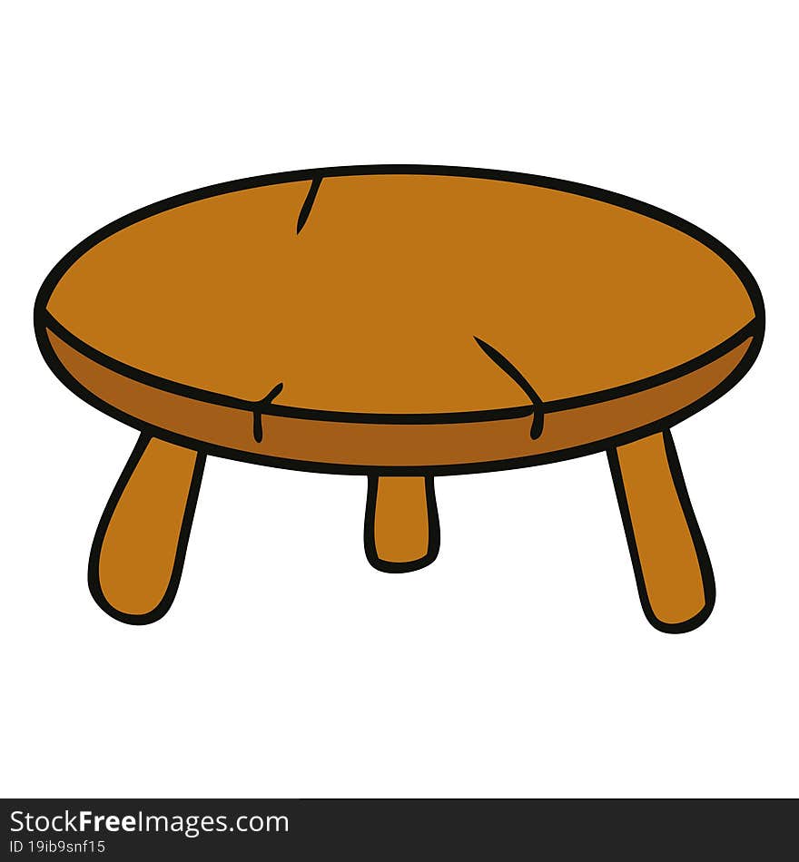 cartoon doodle of a wooden stool