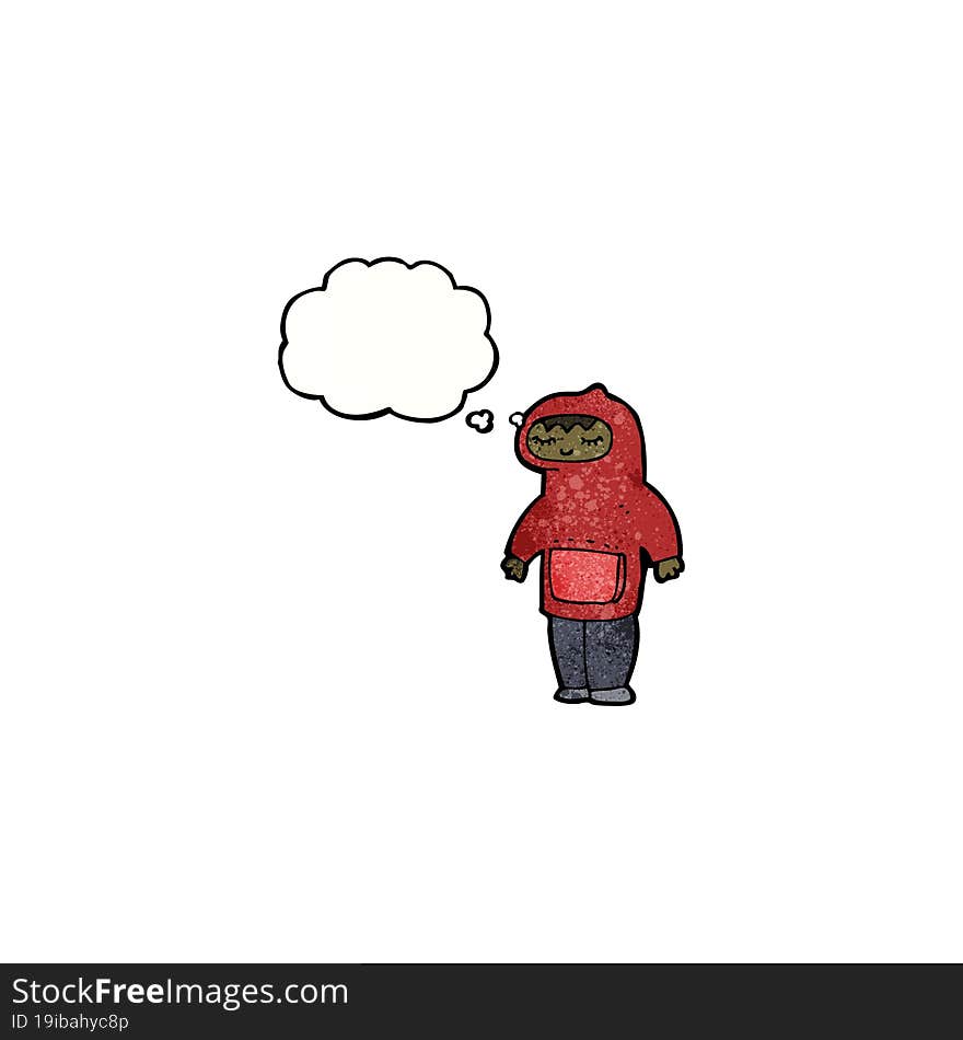 Cartoon Boy In Hooded Top Cartoon