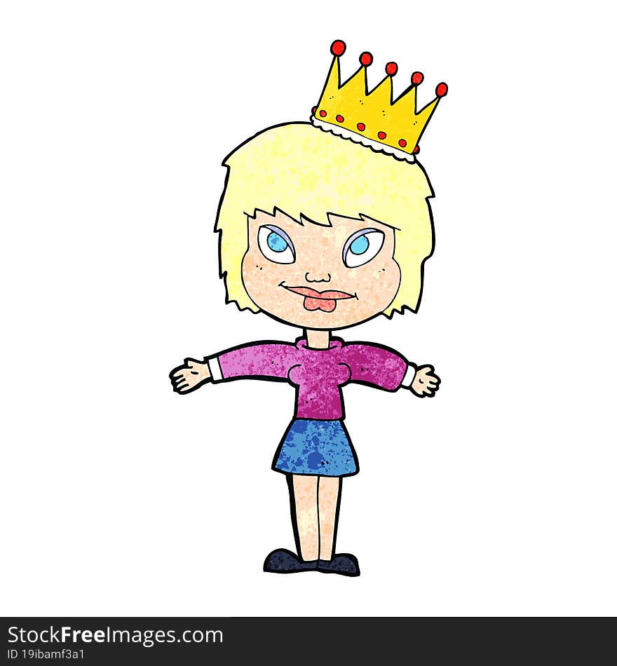 Cartoon Person Wearing Crown