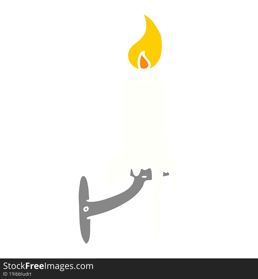 cartoon doodle of a candle stick