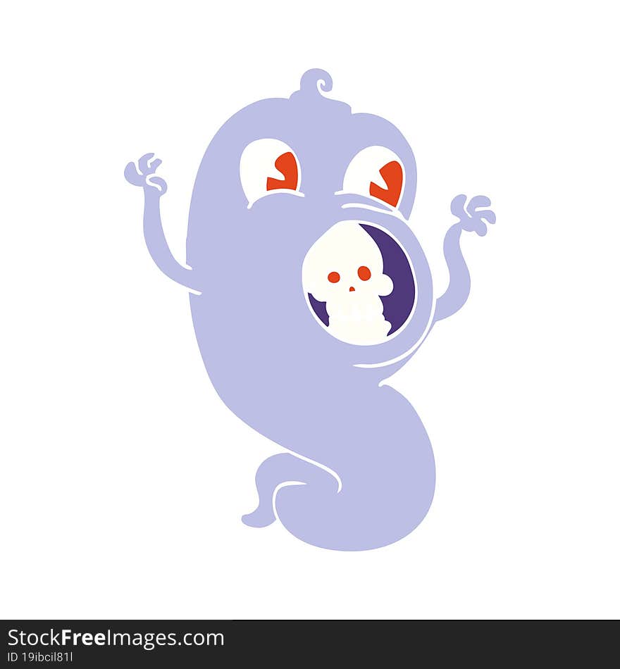 cartoon doodle ghost