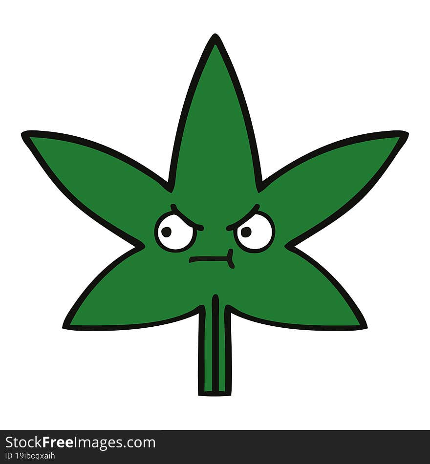 cute cartoon marijuana leaf