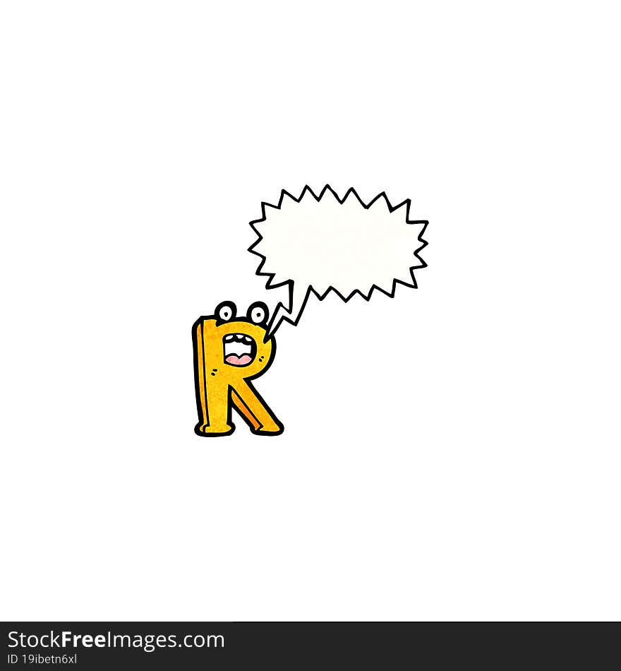 Cartoon Letter R