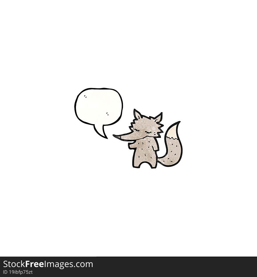 cute little wolf cartoon