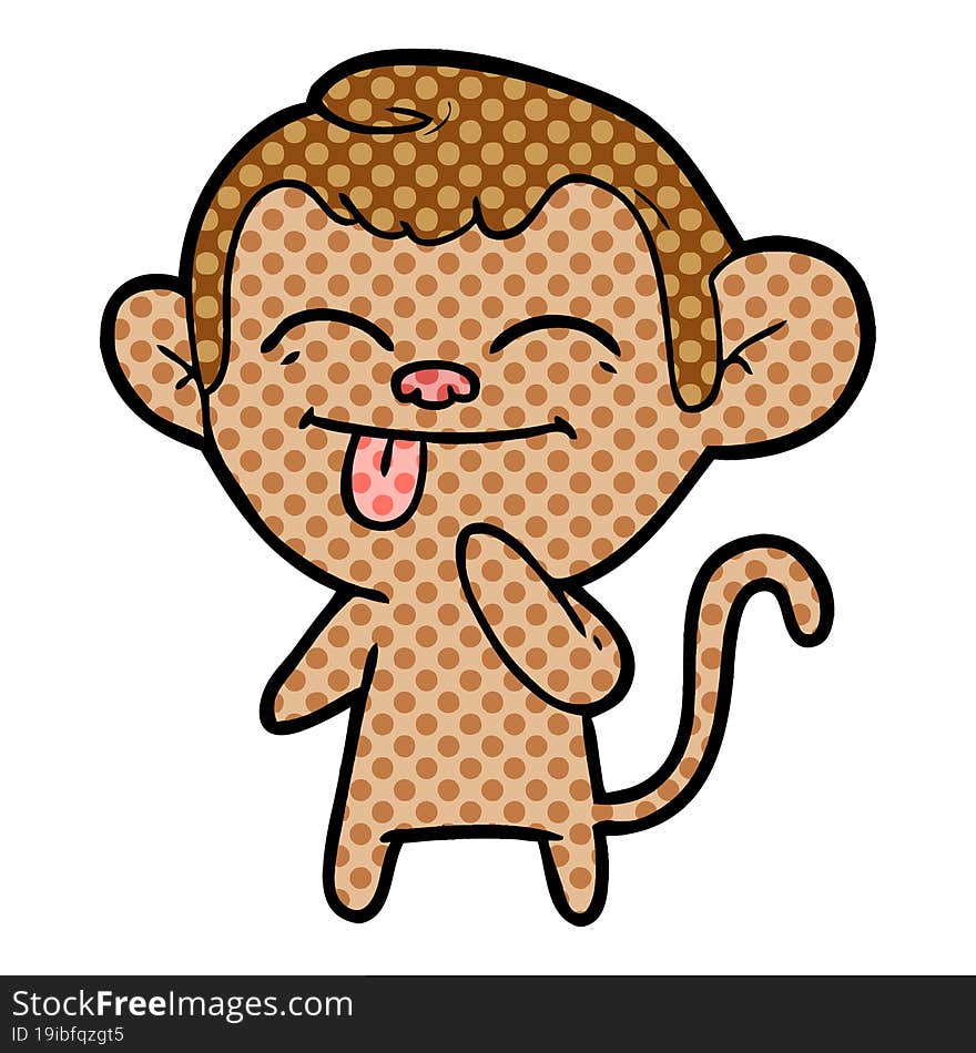 funny cartoon monkey. funny cartoon monkey