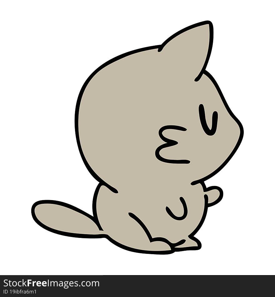 cartoon of a cute little pet cat. cartoon of a cute little pet cat