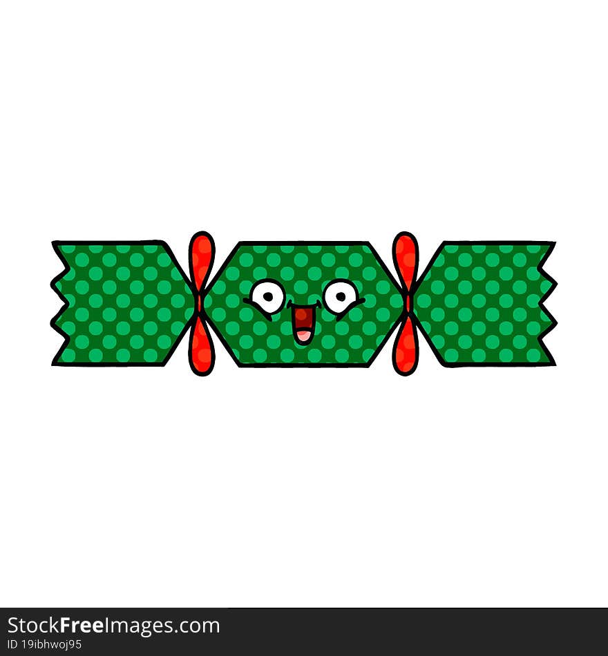 comic book style cartoon christmas cracker