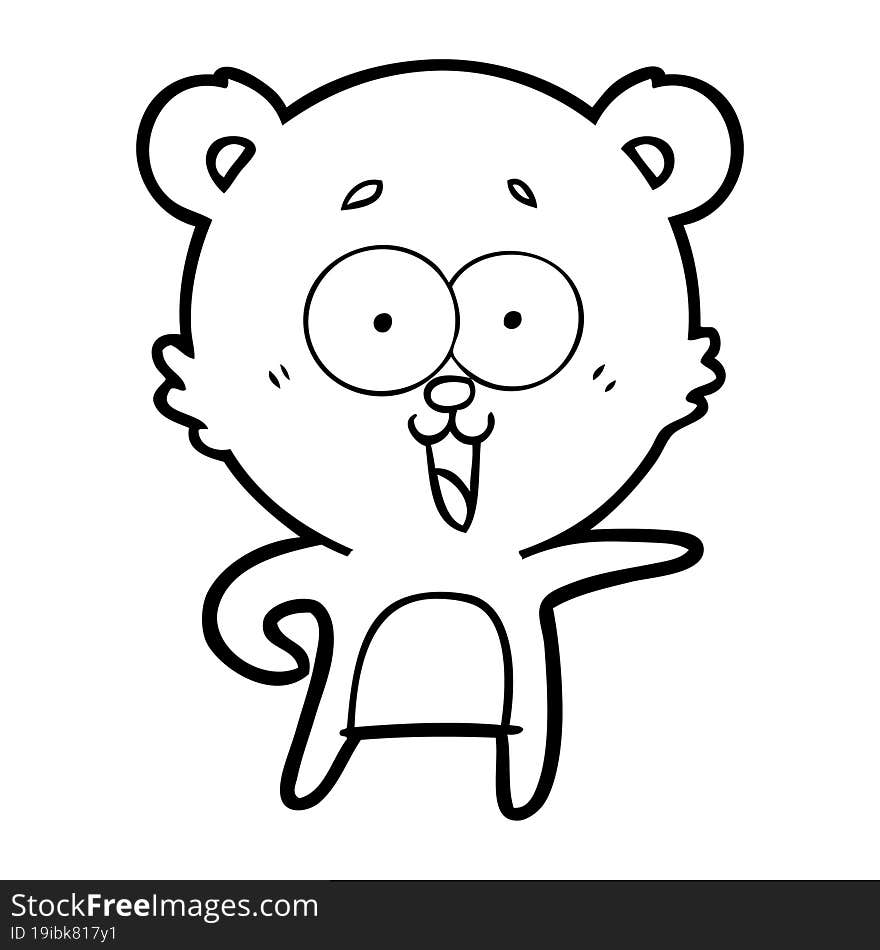 laughing teddy  bear cartoon. laughing teddy  bear cartoon