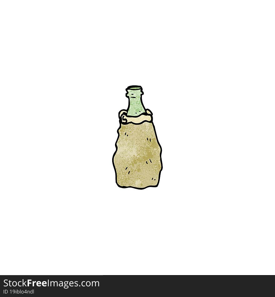 bottle in paper bag