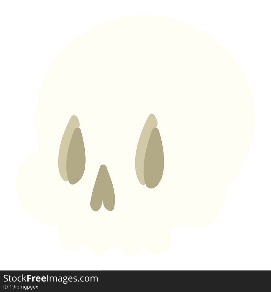 cartoon spooky skull