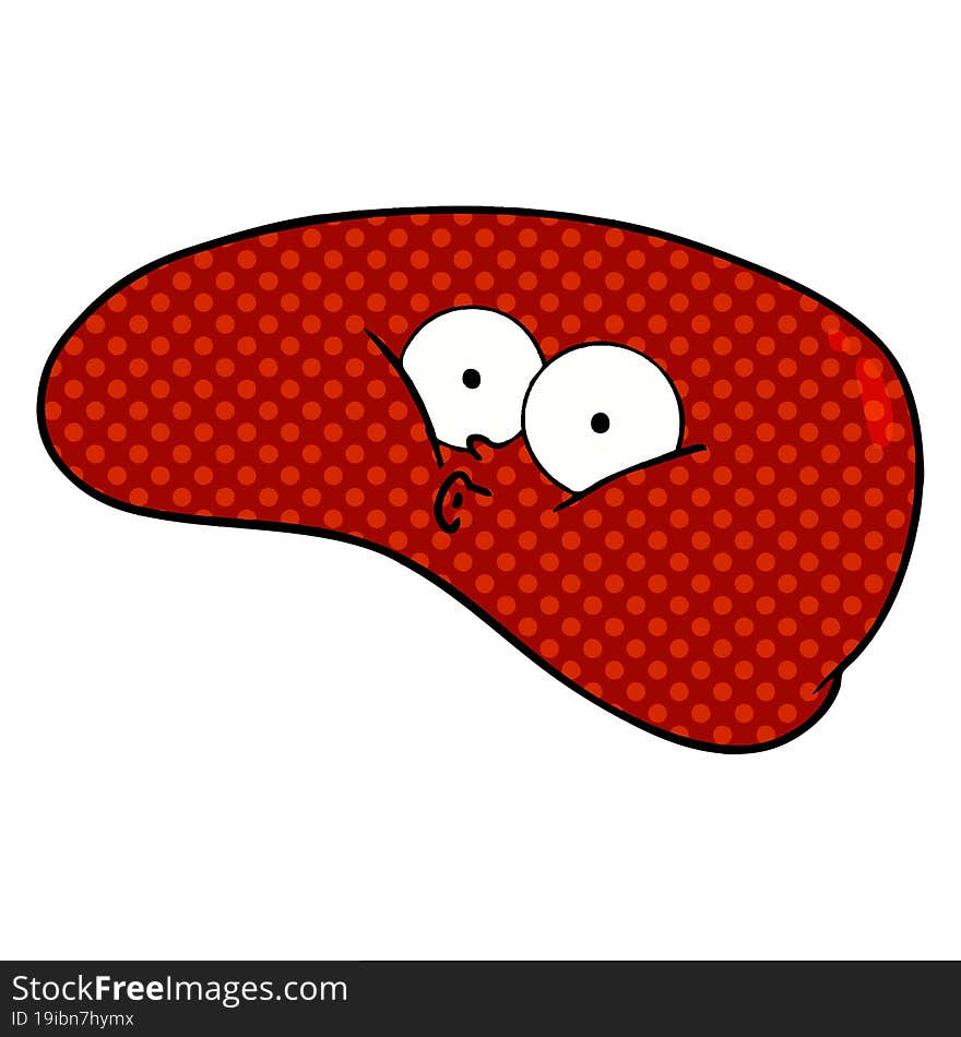 cartoon liver. cartoon liver