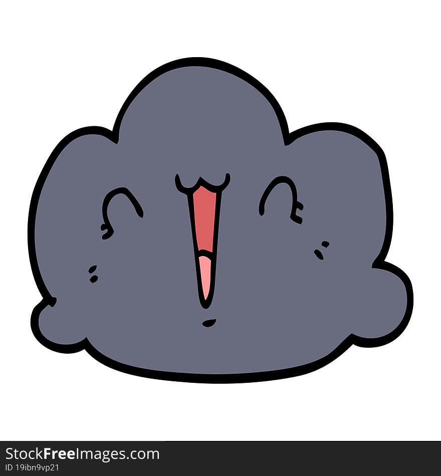 happy cloud cartoon