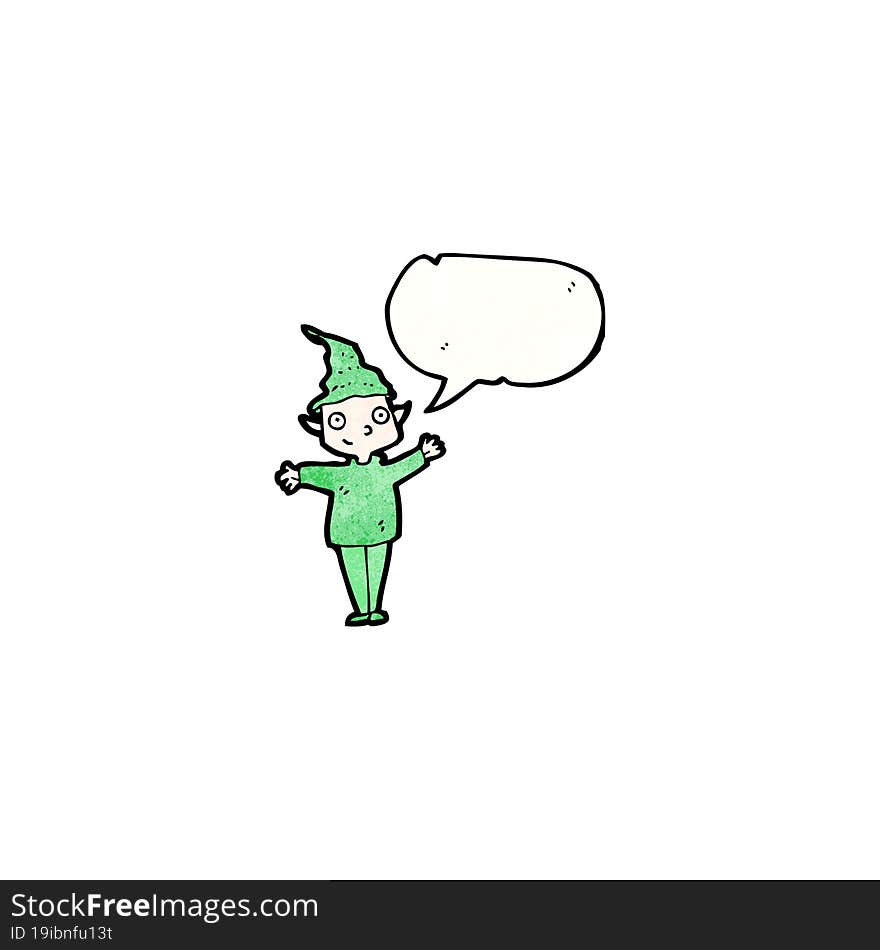 cartoon christmas elf