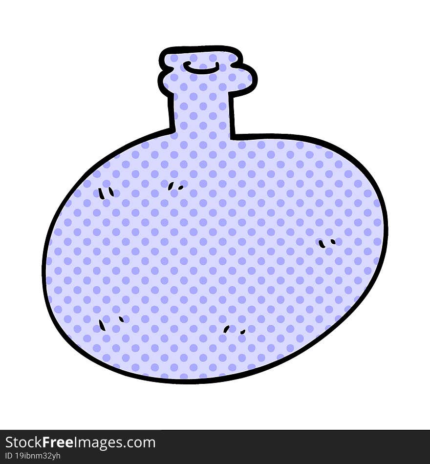 cartoon doodle of a glass bottle