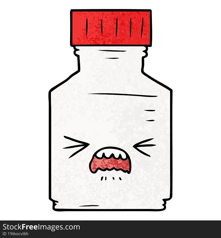 cartoon pill jar. cartoon pill jar