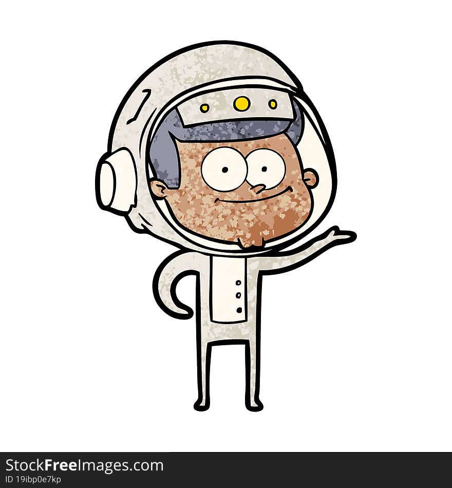 happy astronaut cartoon. happy astronaut cartoon