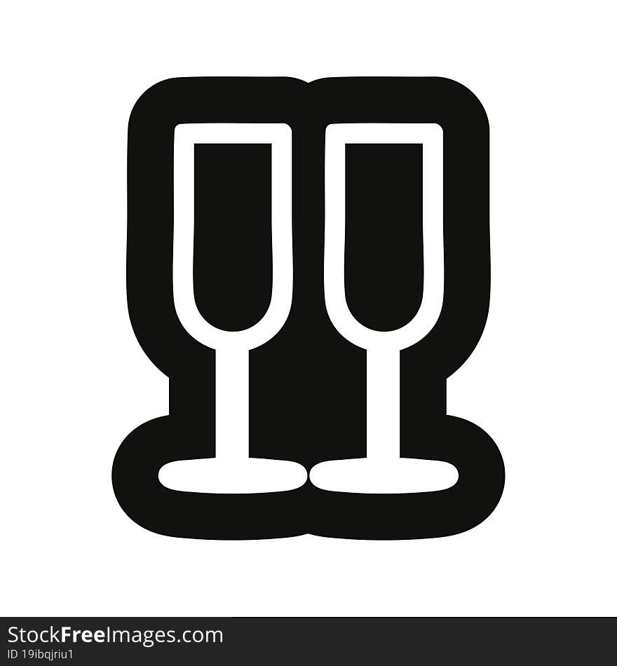 champagne glasses icon